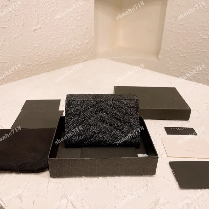 Caviar Vachette Noir Enveloppe Portefeuilles Courts Loulou Designer De Luxe Lady Sacs À Main Top Qualité Doux Sacs D'embrayage Femmes Passeport ID Card245k
