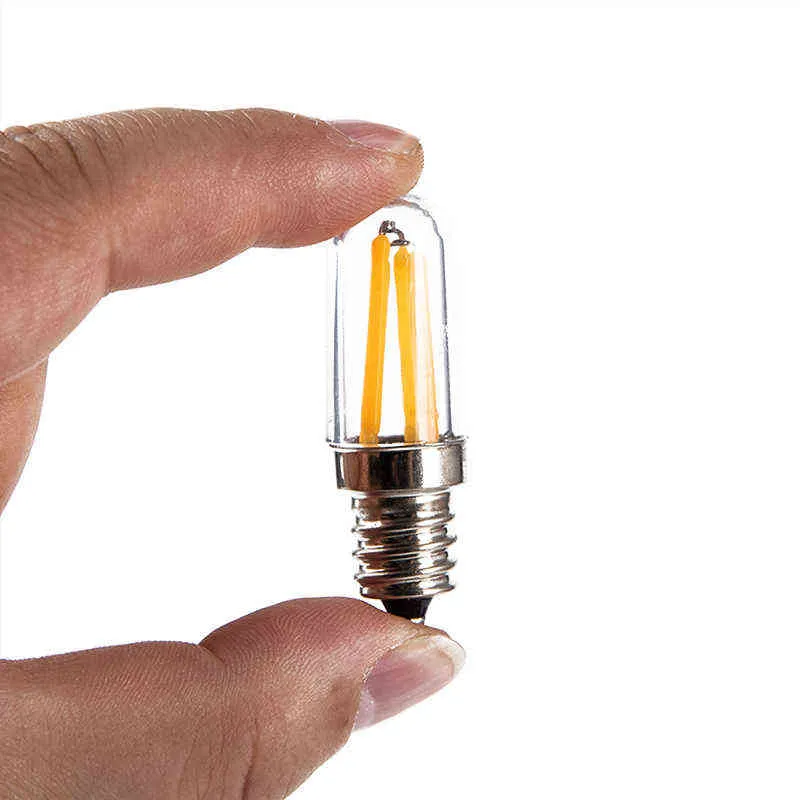 Mini LED E14 E12 Fridge Freezer Filament Light COB Dimmable Bulbs 1W 2W 4W Lamp Warm / Cold White Lamps Lighting H220428