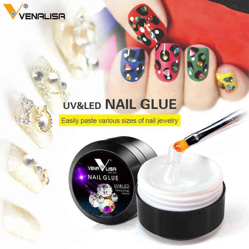NXY Żel do paznokci Gdcoco Super Glue Art Decoration Dhinestones Użyj do wskazówek LED UV 0328
