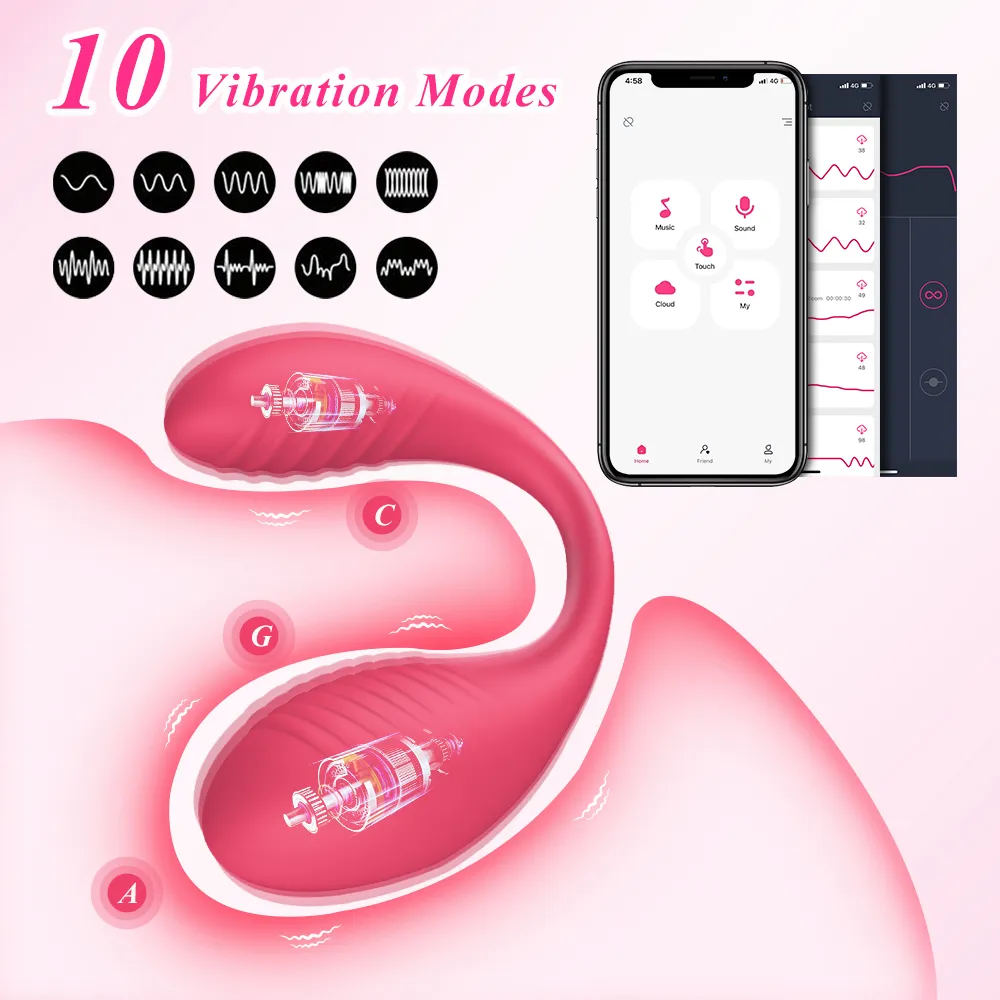 Vagina kraftfull vibratordildo för kvinnor klitor app bluetooth kontroll vibratorer kvinnliga vibrerande ägg sexiga leksaker vuxna 18