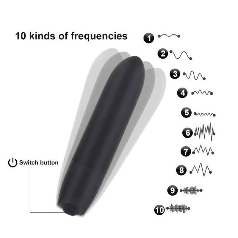 NXY Vibratoren Kugelvibrator mit schlanker Spitze Stimulation der Klitoris Lippenstift Vibe 10 Vibrationen Nippel G-Punkt-Stimulator Sexspielzeug für Frauen 220427