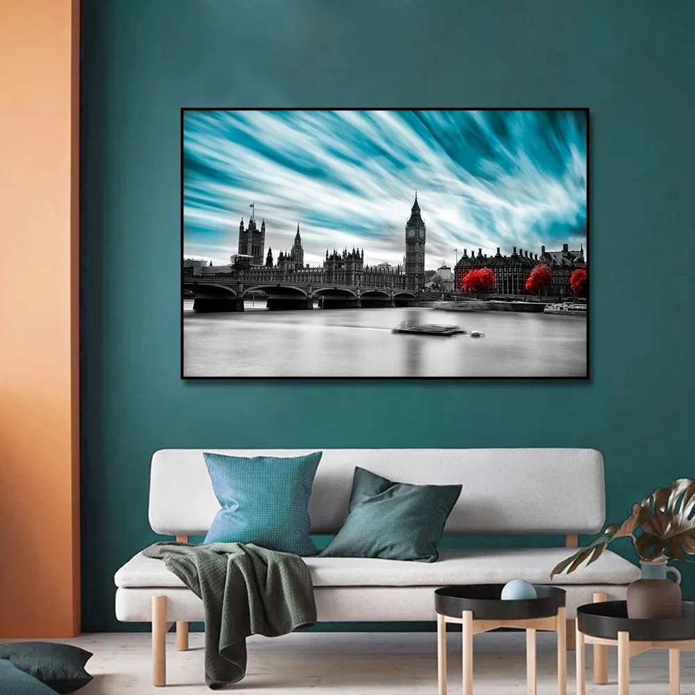 Big Ben op te seine poster canvas print wall art picture voor woonkamer huisdecor muur decoratie frameless