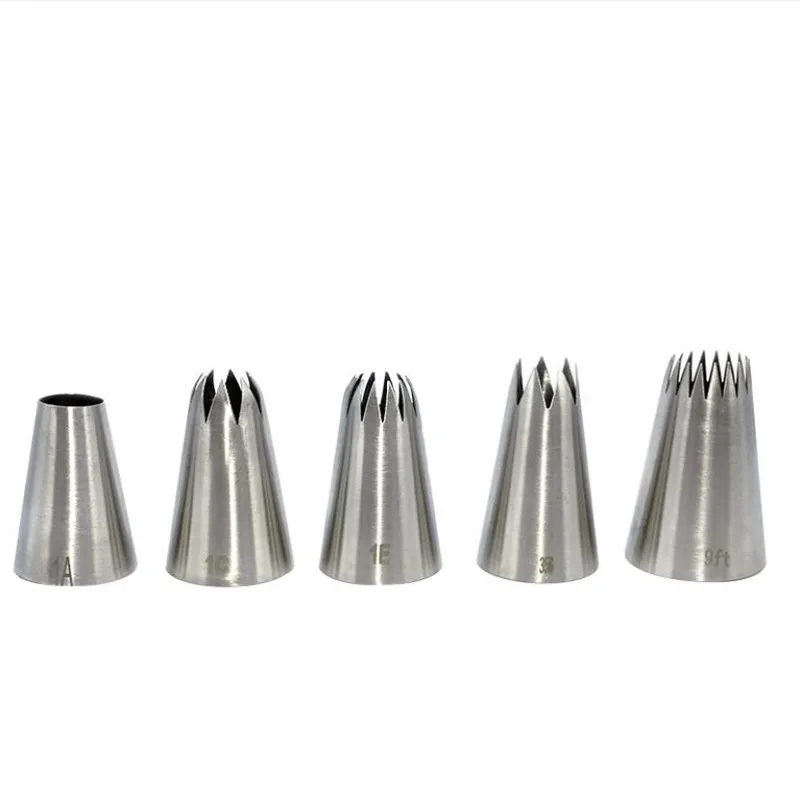Large Metal Cake Cream Decoration Tips Set Pastry Tools Stainless Steel Piping Icing Nozzle Cupcake Head Dessert Decorators 220815