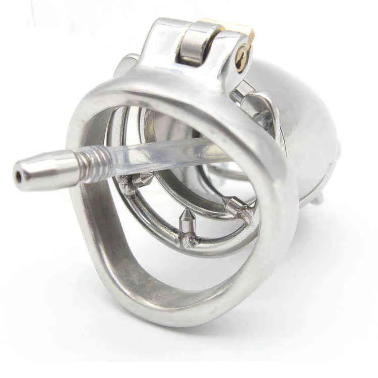 NXY Chastity Device Prisoner Bird Stainless Steel Anti Falling Off Version with Conduit Lock Trouser Belt Appliance Arc Snap Ring A278 2 0416