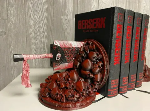 Serre-livres Berserk Serre-livres furieux Dragon Slayer Résine Ornement Étagère de bureau Porte-livres décoratifs Décoration de la maison 220602