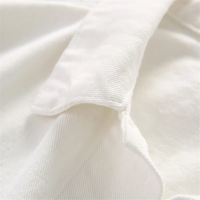 Белая джинсовая куртка женское осеннее пальто большого размера модная однотонная свободная универсальная черная женская одежда с лацканами 220802
