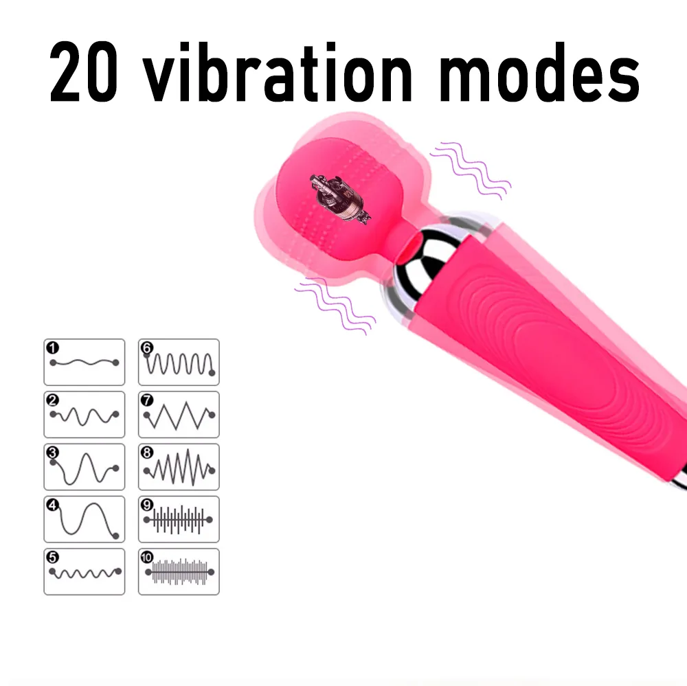 Wibrator Wibrator bezprzewodowe AV Magic Różdżka dla kobiet stymulator stymulatora USB
