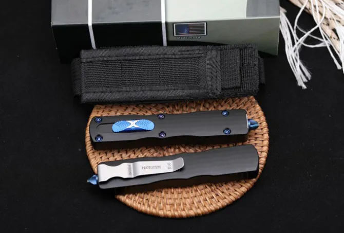 high-quality MICRO Automatic knife ELMAX Blade aluminium alloy Handle Camping outdoor EDC AUTO KNIVES UT85 UT88