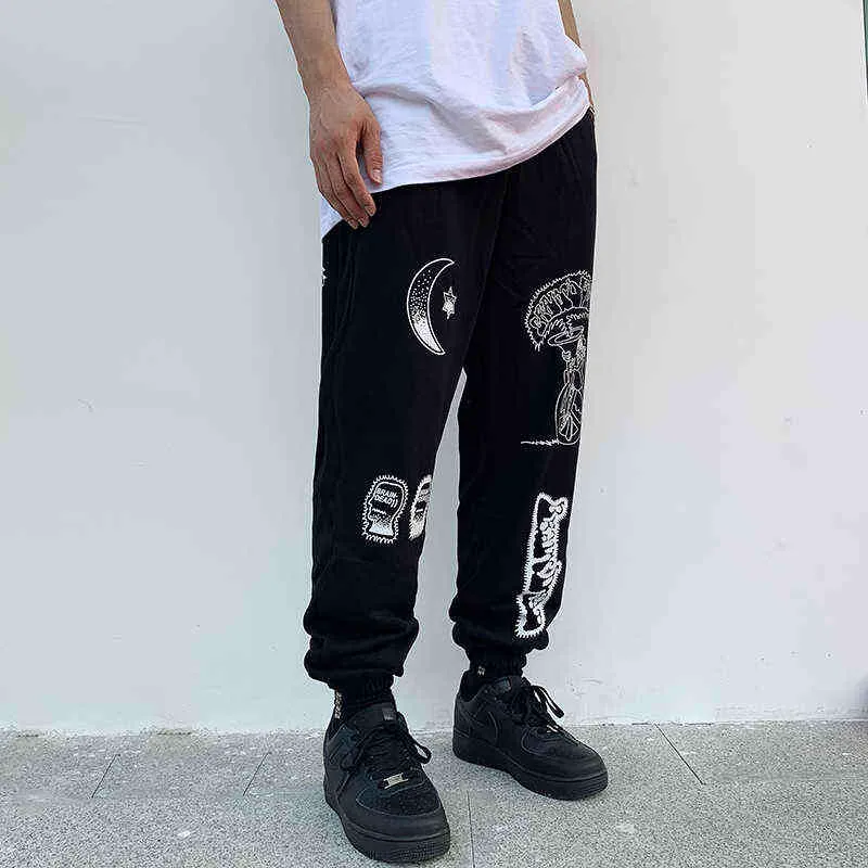 Pantalon Brain Dead Gustavo pantalons de survêtement hommes femmes Hip Hop coton saison 6 cheveux bobine pantalon Graffiti imprimé pantalon T220803