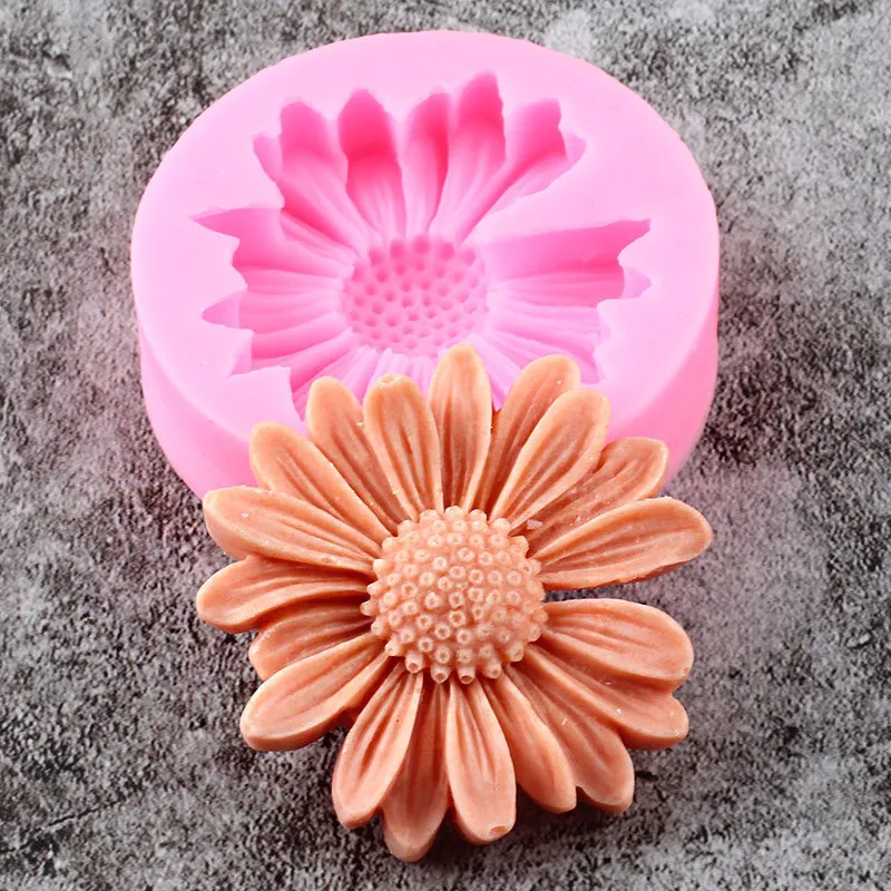 Sole fiore margherita rosa peonia orchidea stampo in silicone fai da te cupcake topper strumenti decorare torte fondente caramelle cioccolato stampo gumpaste 220815