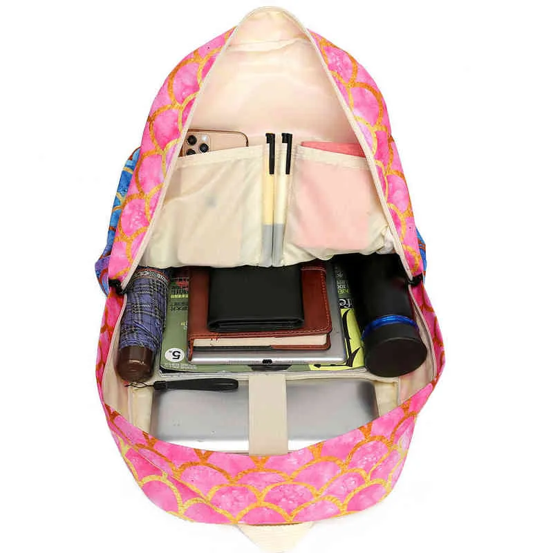 HBP Aynı gün denizkızı üç parçalı ilkokul öğrencisi Schoolbag çocuk yemek çantası ve kalem çantası teslim edildi 220811