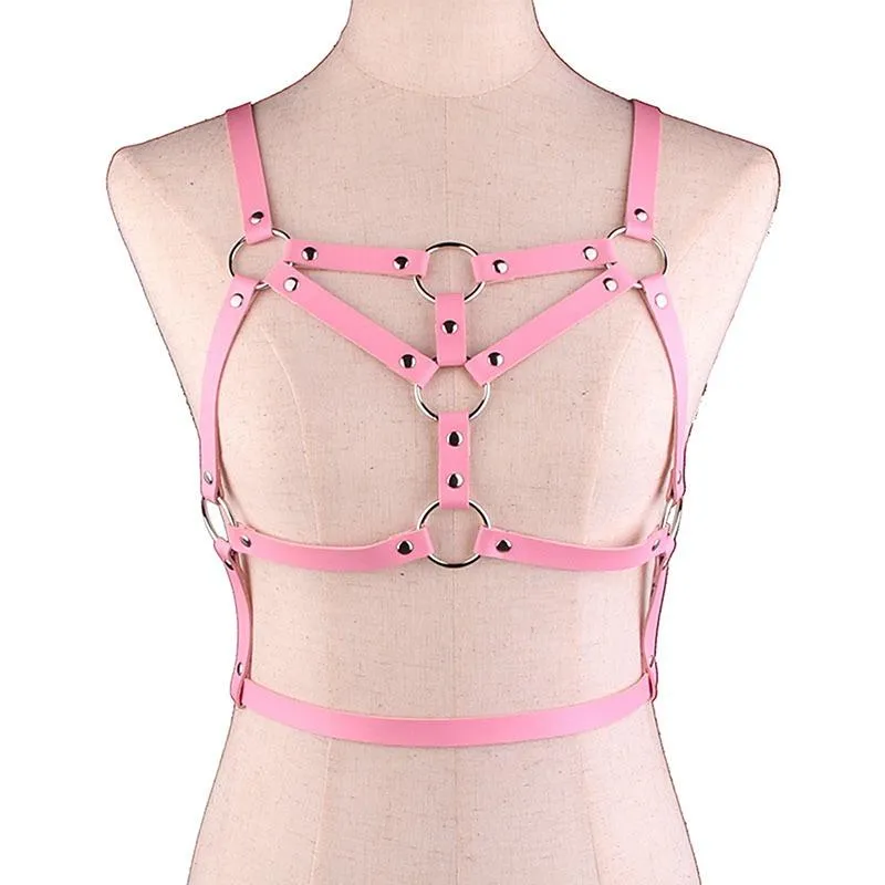 Ceintures Femmes Punk en cuir lingerie harnais de soutien-gorge sexy