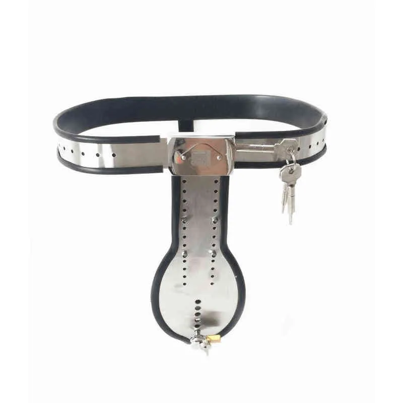NXY dispositif de chasteté empereur noir couleur d'avertissement produits pour adultes jouet ceinture en acier inoxydable hommes nouveau t Lock 0416