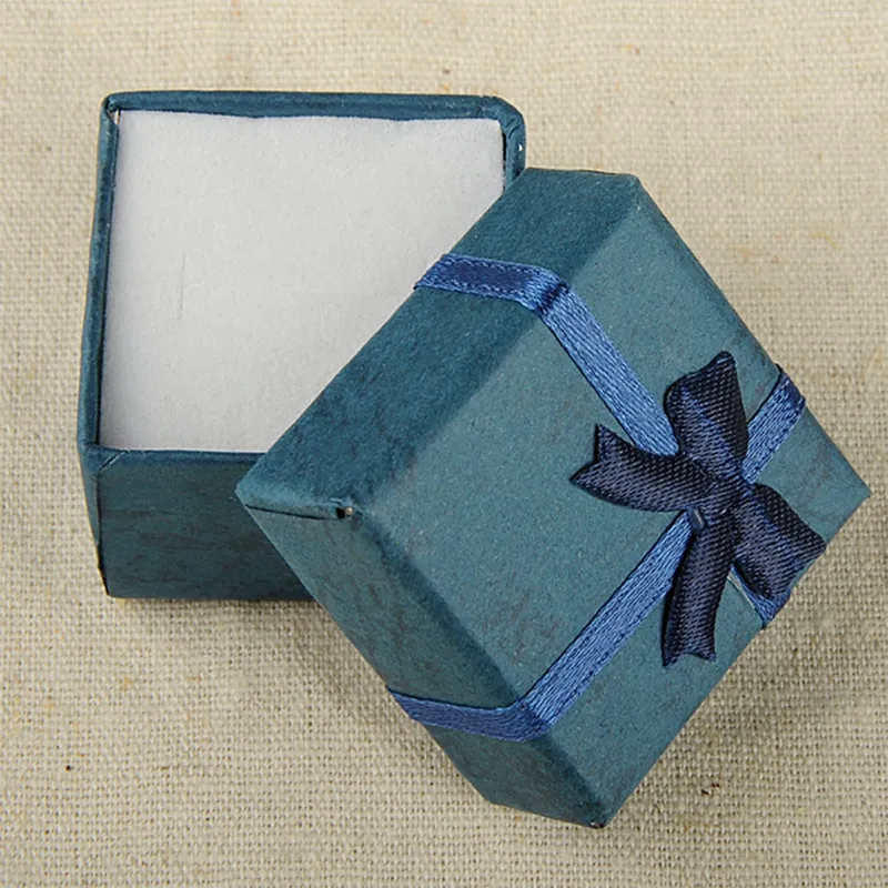 Bracciale Anello Orecchino Scatola regalo 4x4x3 cm Mini Bowknot multicolore Scatole regalo Collana Custodie gioielli 220704