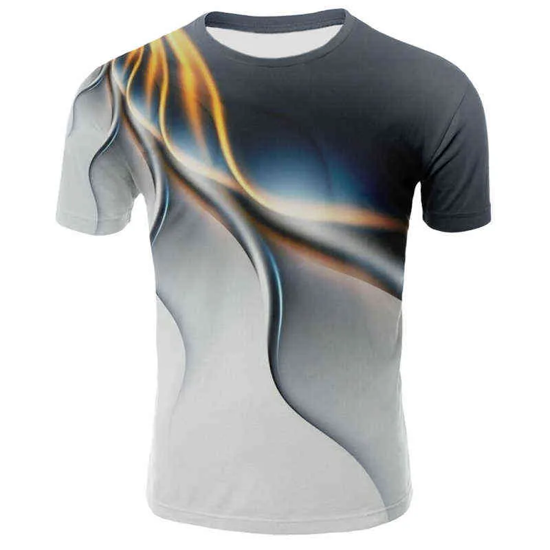 Summer Fashion 3D Printing T-Shirt Men's and Women's Fashion T-shirt rund hals kortärmad t-shirt/mönster L220704