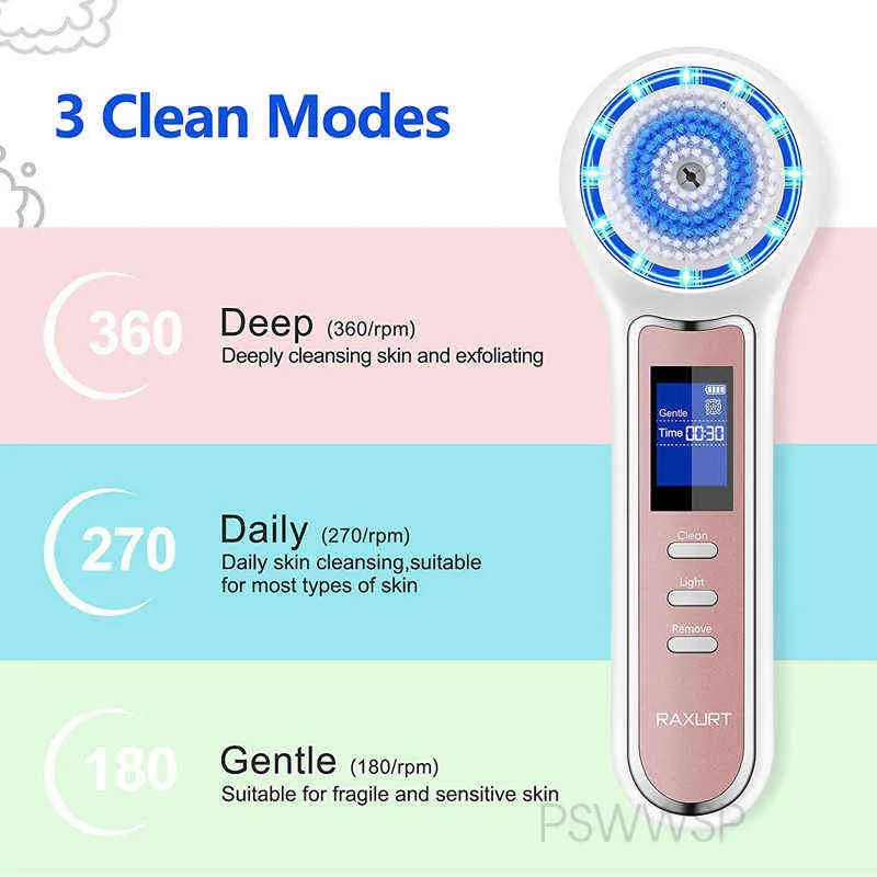 Blackhead Remover Aspirateur Rechargeable Brosse De Nettoyage Du Visage Étanche Soins Du Visage Nez Acné Taches Noires Pore Cleaner Machine 220520