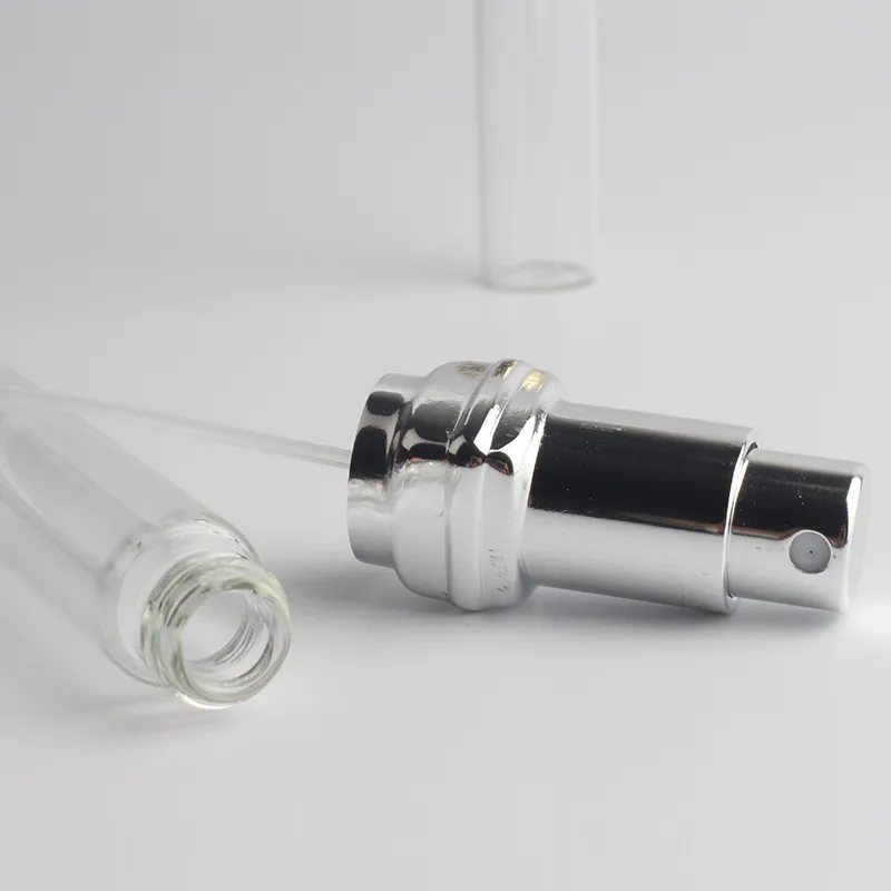 Metal Case Glass Tank Perfume Bottle Aluminum Nozzle Spray Refillable Bottle Parfum Cosmetic Glass Container