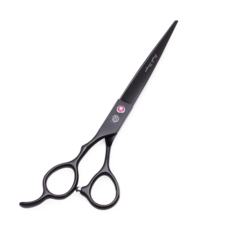 Left Hand Barber Scissors Set 5.5" 6" 7" Purple Dragon JP Stainless 8001# Cutting Shears Thinning Hair Black 220317