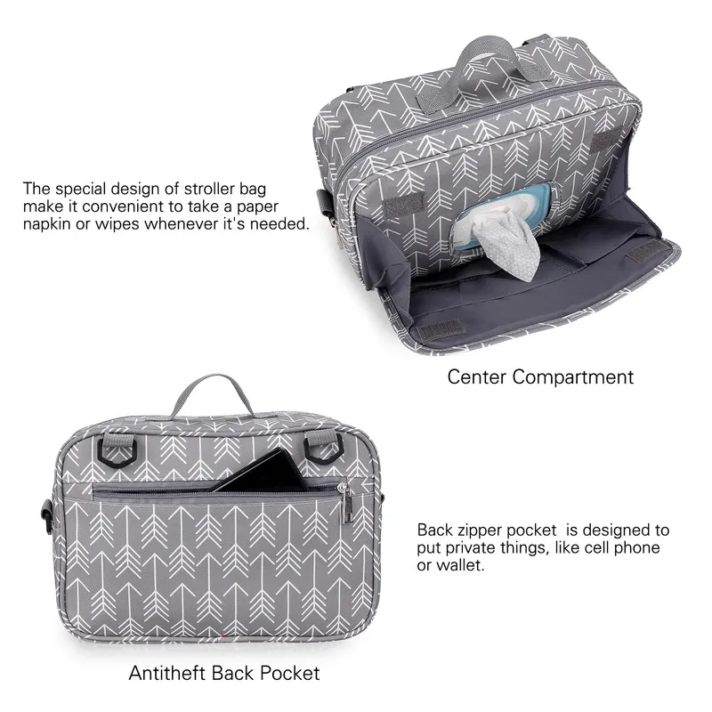 Sac à couches bébé poussette organisateur multifonctionnel Nappy soins infirmiers maman polyester imperméable pour bébés 220514