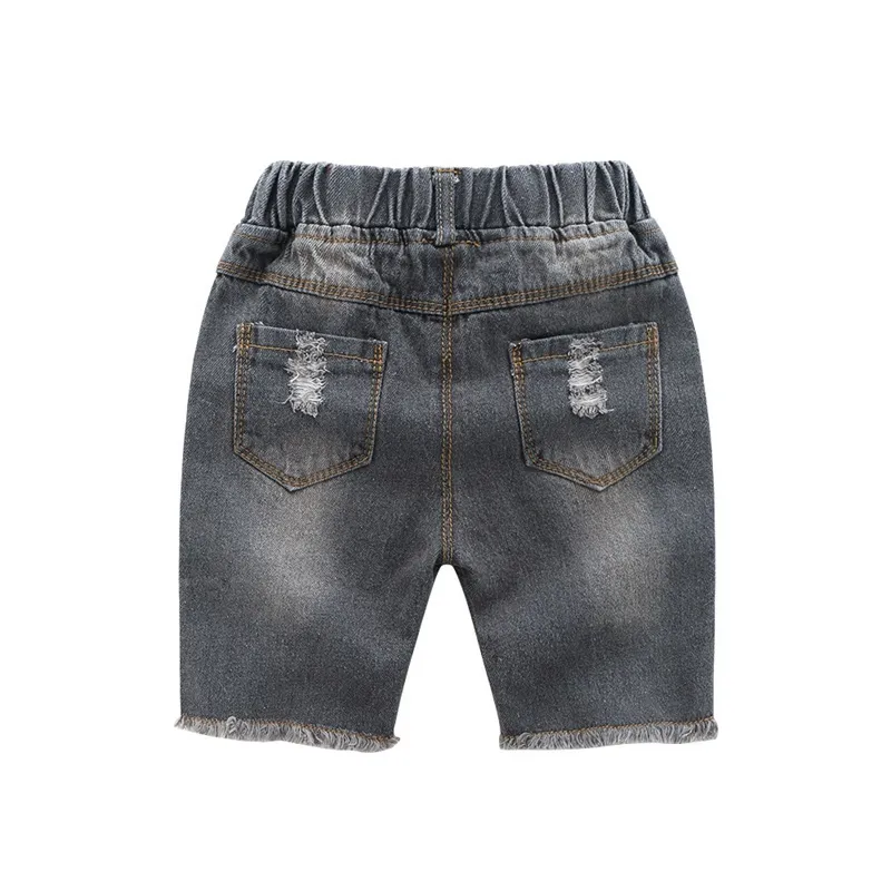 DE PEACH Children Cotton Holes Jeans Shorts For Boys Summer Fashion Short Pants Baby Boys Denim Shorts For Kids Clothes 2-6Y 220707