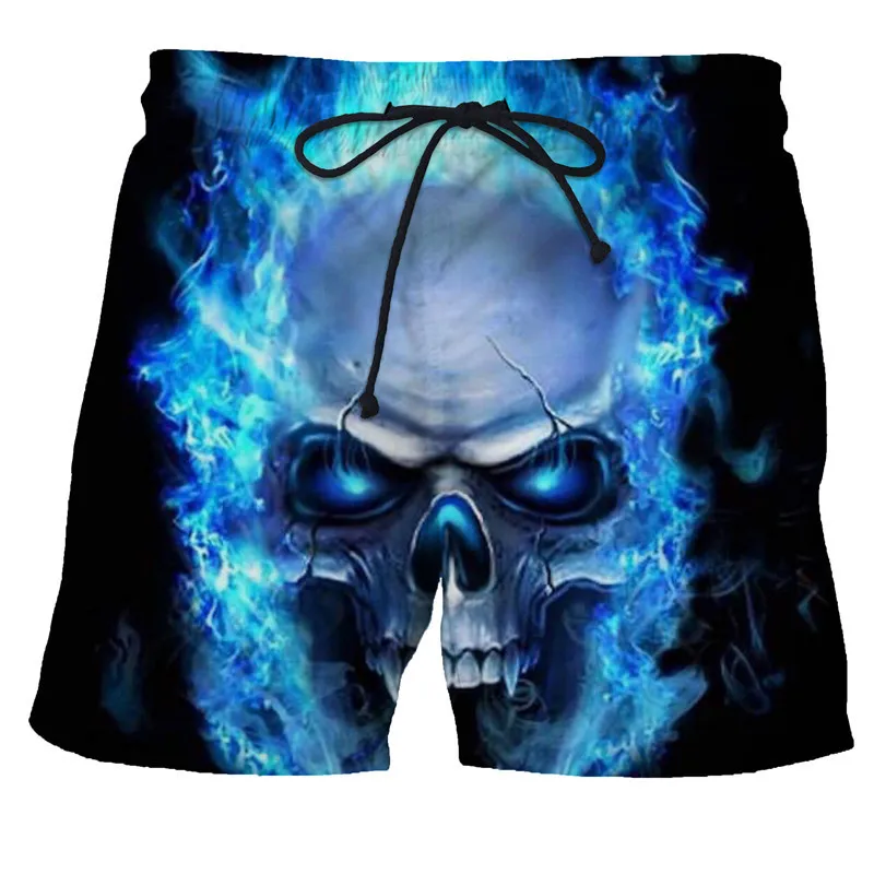 Summer Casual Shorts Spodnie sportowe Mężczyznę Skull Card Beach Fashion Gym Oversised 220611