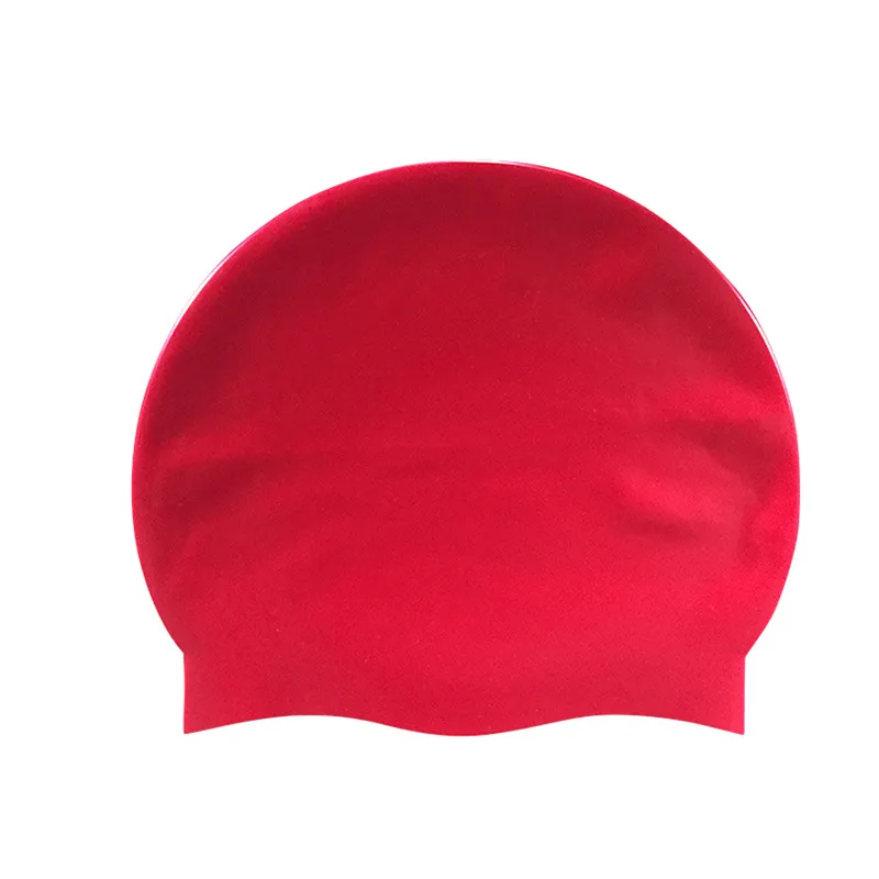 Cuffia da nuoto in silicone da donna uomo impermeabile adulti sport alta elasticità protezione le orecchie cappello da piscina 220621