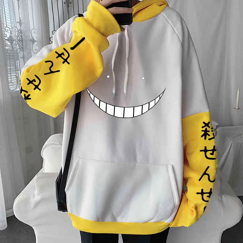 Korosensei hoodies anime mord klassrum tröja män vinter hajuku streetwear gotiska kvinnor kläder överdimensionerad hoodie