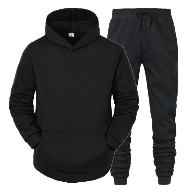 Man Hooded Sweatshirts And Man Pants Casual Mens Tracksuit Sportswear Autumn Winter Men Suit Set Oversized Mens Clothing 220813
