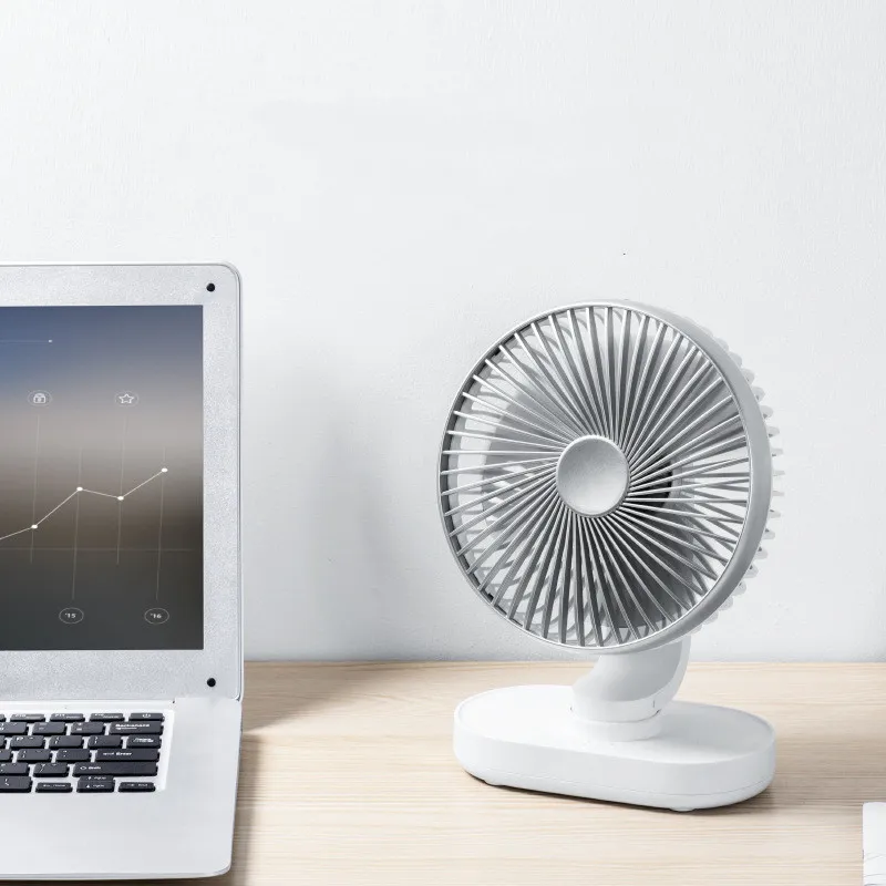 NEUE Mini Fan Tragbare DC 5V USB Aufladbare Starken Wind Kleinen Tisch Stille Lüfter Geräuschlos Oszillierende Desktop Kühlung fan276y