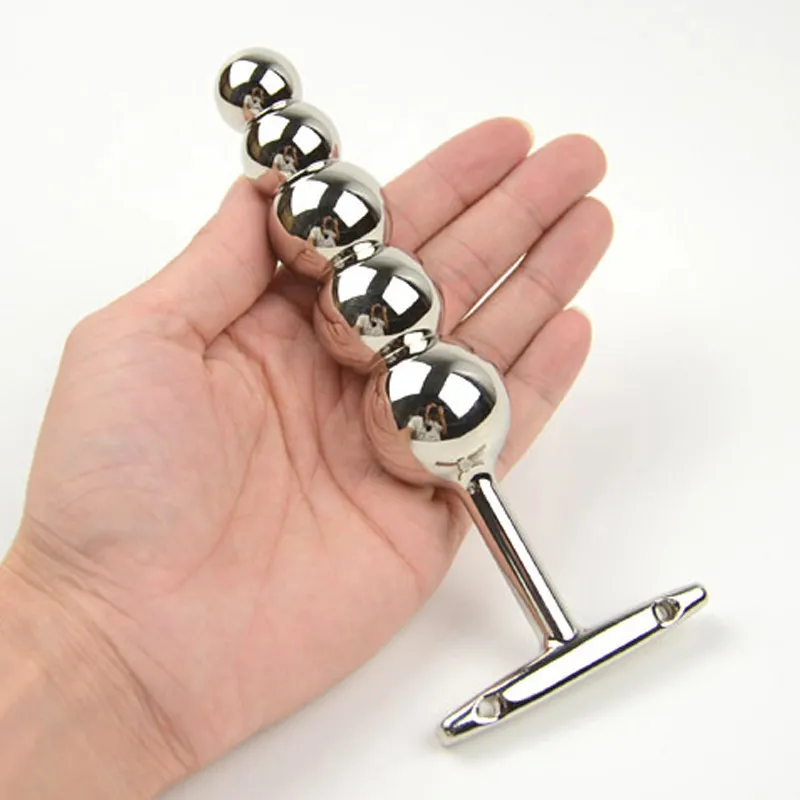 Double Ended Stainless Steel G Spot Wand Massage Stick Pure Metal Penis P-Spot Stimulator Anal Plug Dildo Sex Toy For Women Men 220412