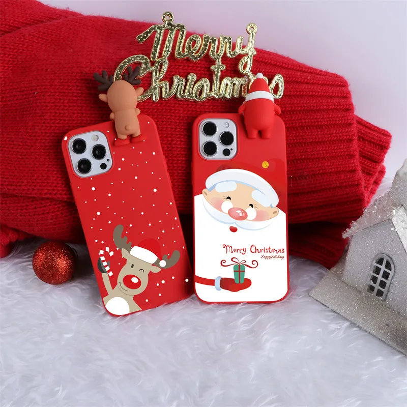 Custodie morbide in TPU bambola di Natale 3D Xiaomi Redmi Note 9 8 7 6 5 8T Pro 9S 9A 8A Mi 11 A3 10 Lite CC9e CC9 A2 Cover telefono Cartoon