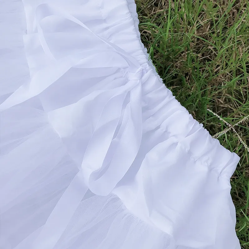 Etek desteği lolita bulut kemiksiz yumuşak örgü etek beyaz petticoat puf 220701