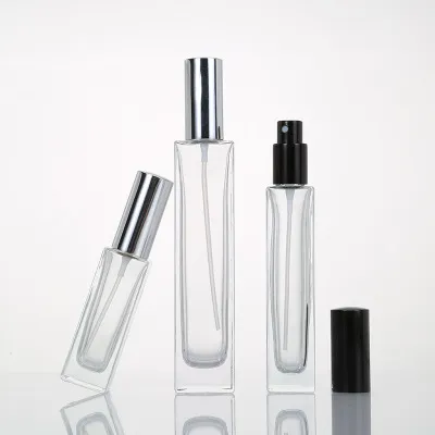 5 ml 10 ml 20 ml 30 ml 50 ml transparent glas sprayflaska provglasflaskor bärbar mini parfym atomizer guld silver svart cap 220726