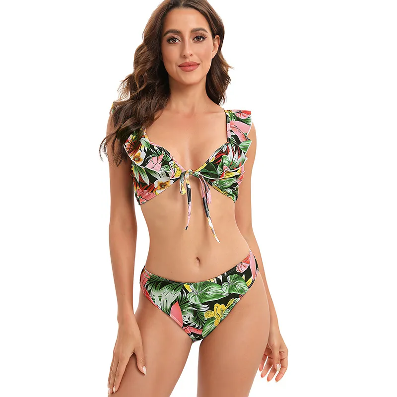 Abitudini da bagno ILTIMON donne tre pezzi Sexy Bikini Swimsuit COPERTURA UP WOMENS TROPICAL RUFLEF PLUS PIEME SWIN ASSEGGIO COPERCHIO 5564842