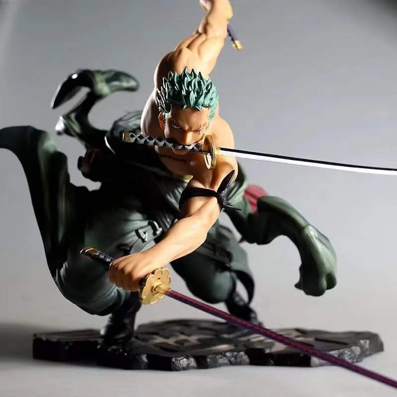 أنيمي رقم Roronoa Zoro تمثال PVC Action Model Toys Gift 10cm 220531