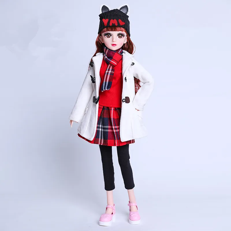 Belo vestido de boneca artesanal de boneca 60 cm de roupa casual de moda para 1/3 acessórios para crianças presentes de brinquedo 220505