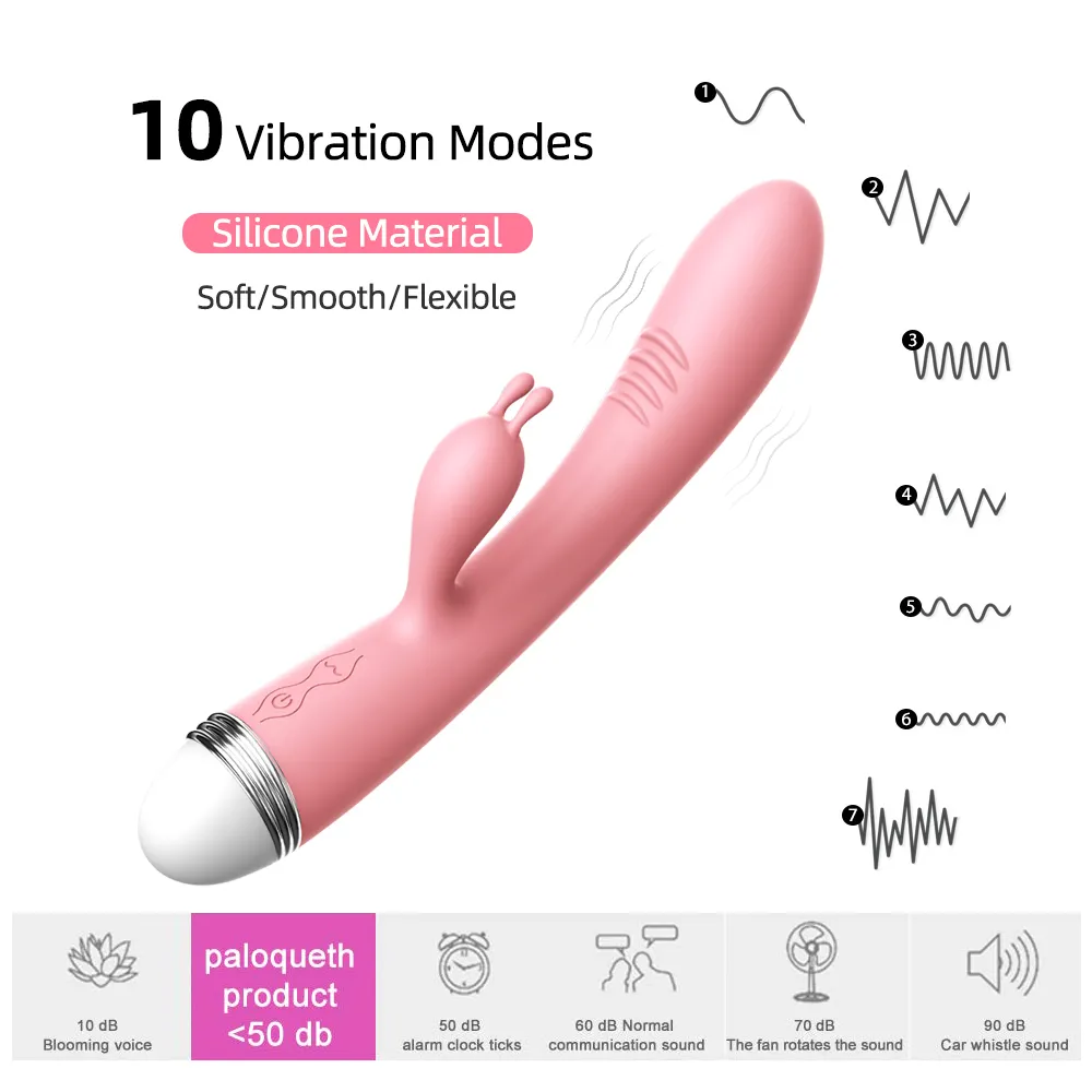 Forte vibratore a dildo G-Spot Coniglio stimolatore del clitoride Massaggiatore della fica vaginale Giocattoli sexy le donne Masturbazione femminile
