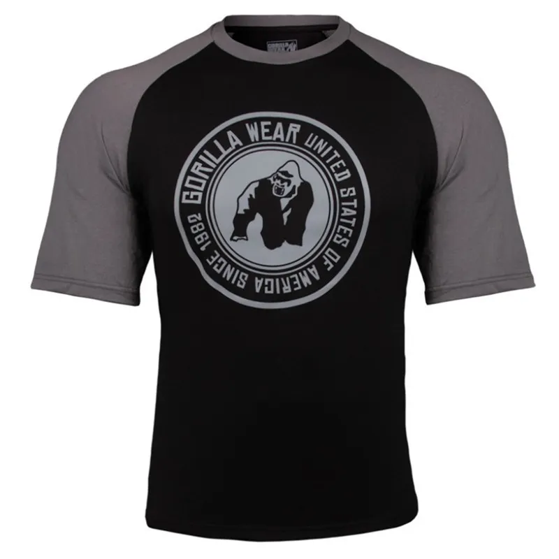 Mannen Nieuwe T-shirt Sportscholen Fitness Splicing Mode Vrije Tijd T-shirt Mannelijke Fitness Tees Strakke Sneldrogend Korte Mouwen T-shirt CX220421