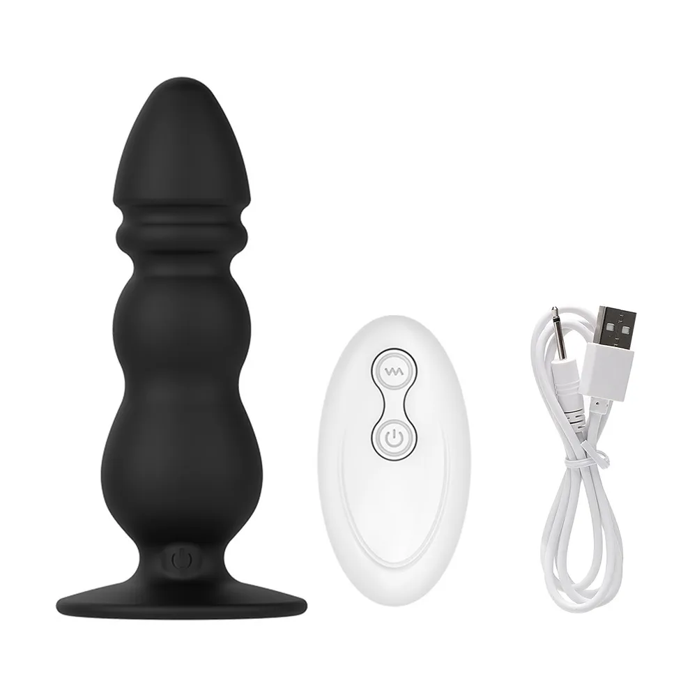 Anal Plug Vibrator Prostate Stimulator G-Spot Massager 10 hastighet med starka sucker sexiga leksaker för kvinnor Erotiska vuxna produkter