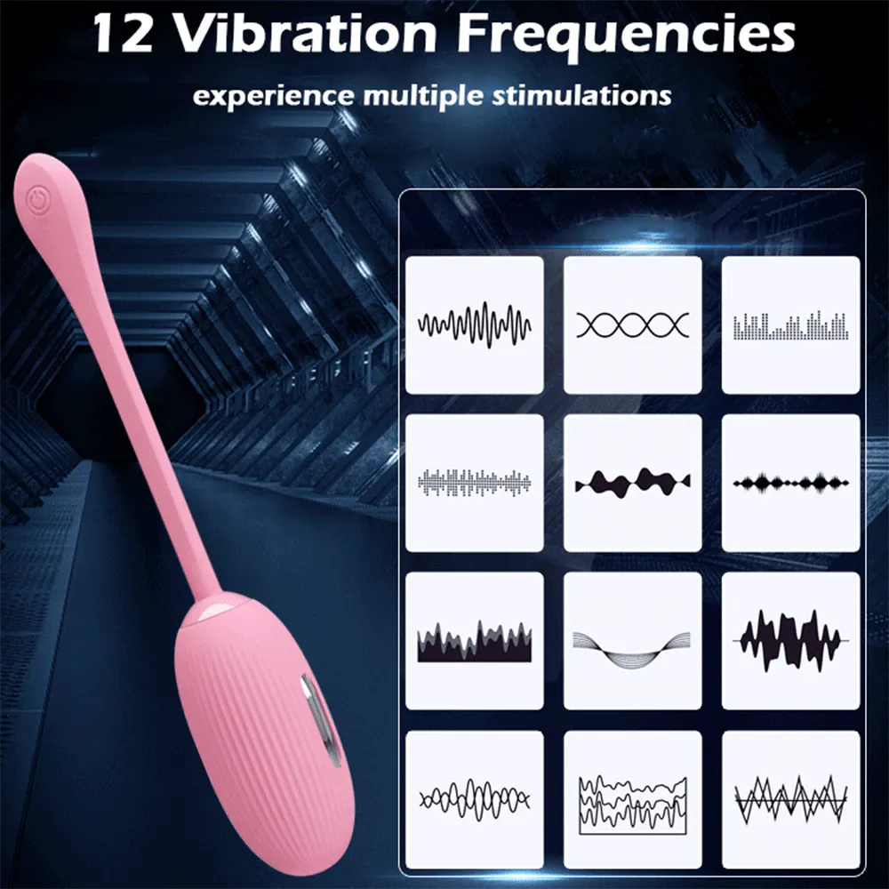 Skönhetsartiklar Electric Shock Vibrator 12 Speed ​​Silicone Vibrator App Bluetooth Wireless Remote Vibring Egg G-Spot Massage Sexiga leksaker för kvinnor