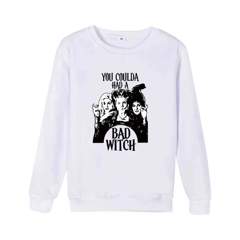 Vous pourriez avoir une mauvaise sorcière Halloween nouveau pull imprimé à manches longues style femme