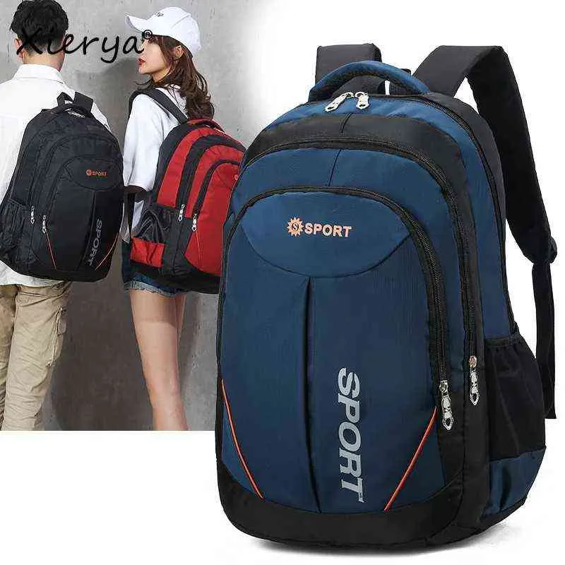 Rucksack Stil Bagxierya Casual Männer Tasche für Reisen Freizeit Businesses Mode Trend Frauen Student Schule Schwarz 220723