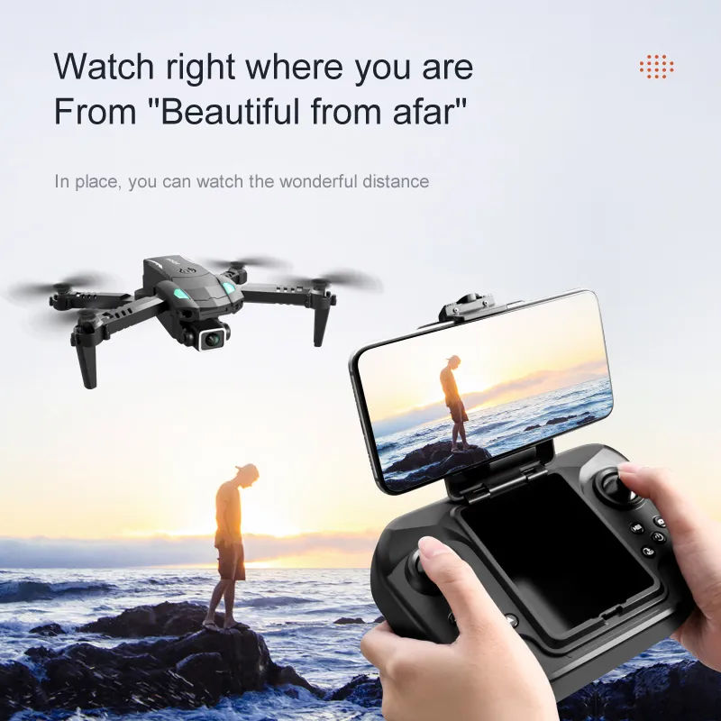 Electricrc Aircraft S128 Mini Drone 4K Dual HD Camera Threesided Obsakel Vermijding Luchtdruk Vaste hoogte Professionele opvouwbare quadcopter Toys 220830