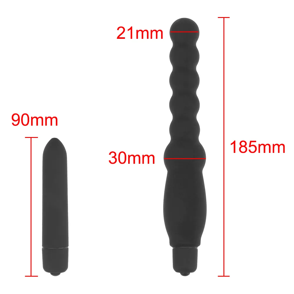 IKOKY Butt Plug Clitoris G-Spot Stimulateur sexy Jouets pour Femmes Homme prostate masseur 10 Vitesses Bullet Vibrator Avec Anal Beads