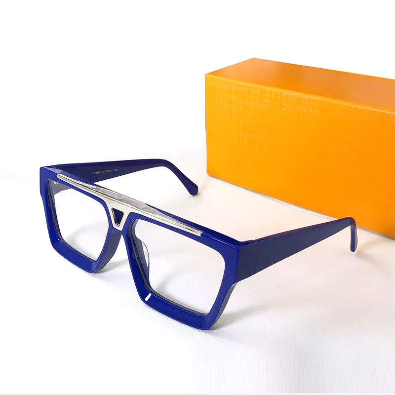 Man Designer Okulary przeciwsłoneczne Męskie czarne lub białe ramy octanowe From Front Z1502E z literami wygrawerowanymi na wzorach soczewki wzdłuż LI306R