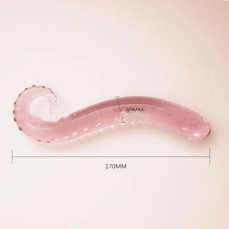 Kristallglasdildos Erwachsene sexy Spielzeug Octopus Tentakel Fleisch rosa Anus G-Punkt-Stimulation Vaginalmassage Frauen Masturbation 1