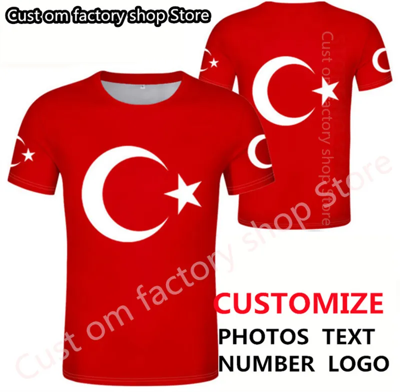 TURKEY t shirt diy free custom name number tur T-Shirt nation flag tr turkish republic turk country college print po clothing 220609