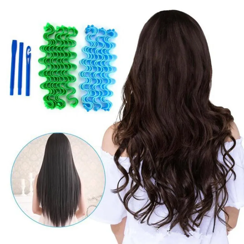 12st Magic Heatless Rollers Curlers Style Roller Sticks 30cm Wave Formers Curling Hair Styling Tools DIY 2207048582886
