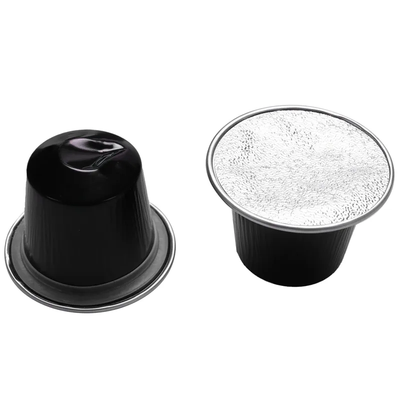 최고 거래 100 세트 자동 기계 식품 패키지 카페 220509 용 리필 가능한 커피 캡슐 컵 일회용 Nespresso Pod
