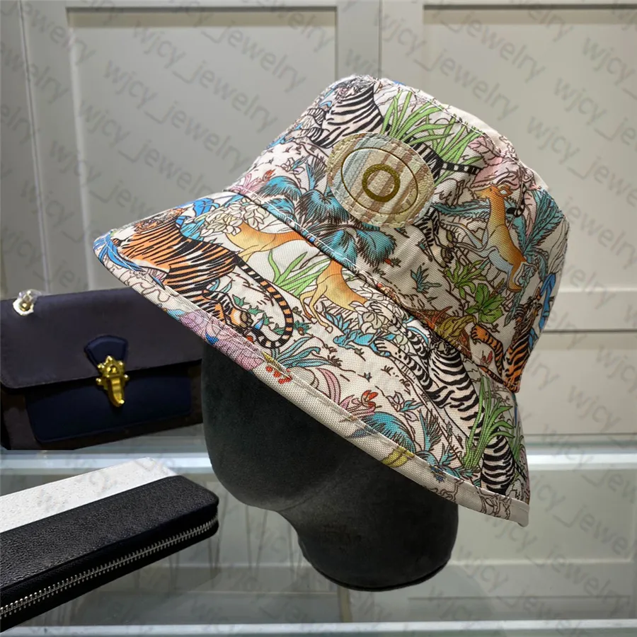 캐주얼 볼 캡 돔 모자 패션 버킷 모자 동물 인쇄 디자인 남자 여자 캡 탑 품질 2626